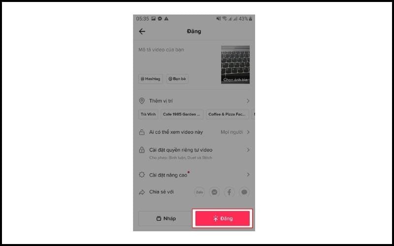 Mở ứng dụng TikTok