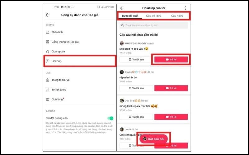 C&aacute;ch tương t&aacute;c tr&ecirc;n Tiktok