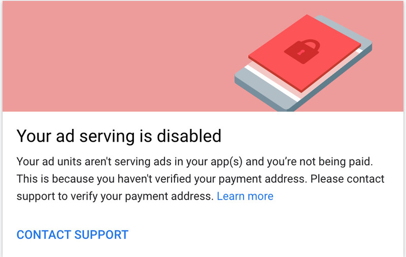 Disabled Ad Serving Google Adsense