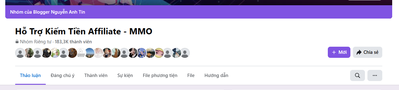 Cộng đồng Affiliate MMO 183K thành viên