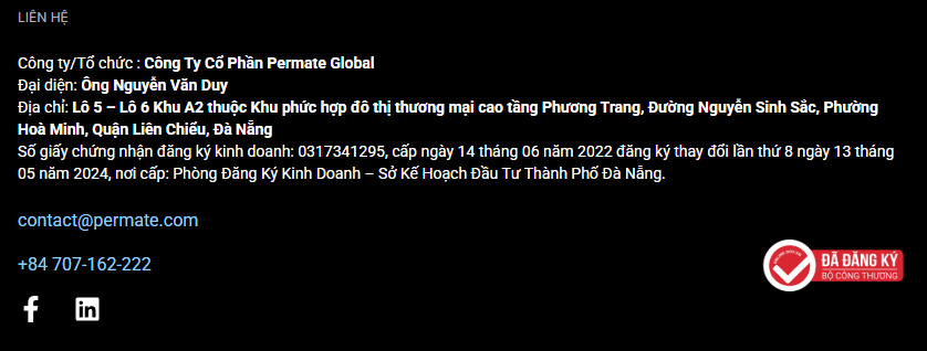 Permate là sàn tiếp thị liên kết đầu tiên ở VN được cấp dấu đỏ từ bộ công thương