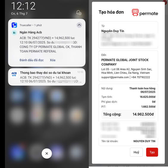 Chương trình đối soát và thanh toán trong ngày